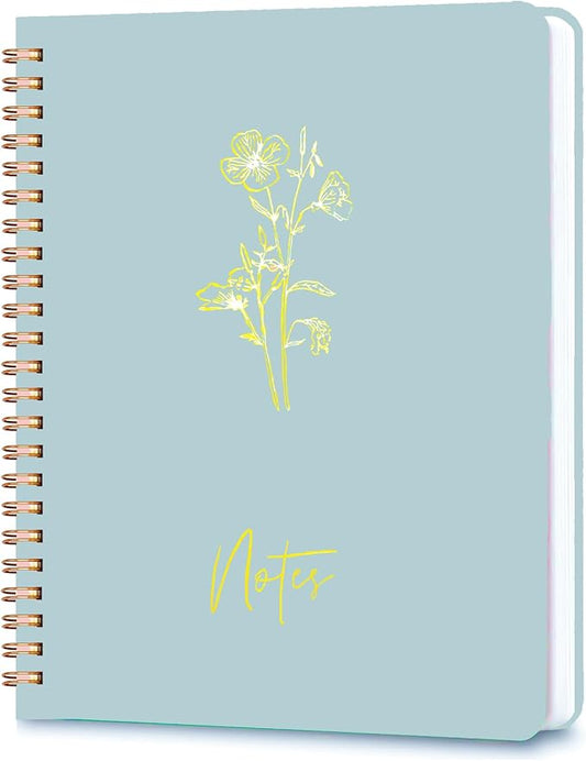 Spiral Journal Notebook for Women,A5 Aesthetic Notebook, 8"X6" college-ruled writing journal, cute notebook suitable for work notebooks, school notebooks and bible journal