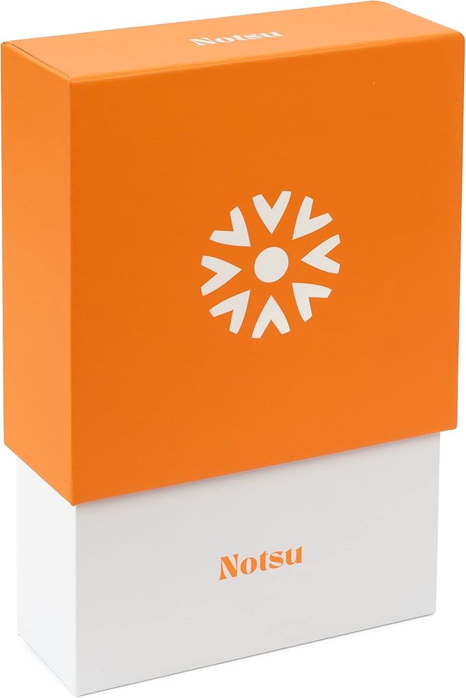 Notsu To Do List Grid Index Card Box 3x5 Set | 50 Task Planner Vertical Notecards with Index Card Holder Case
