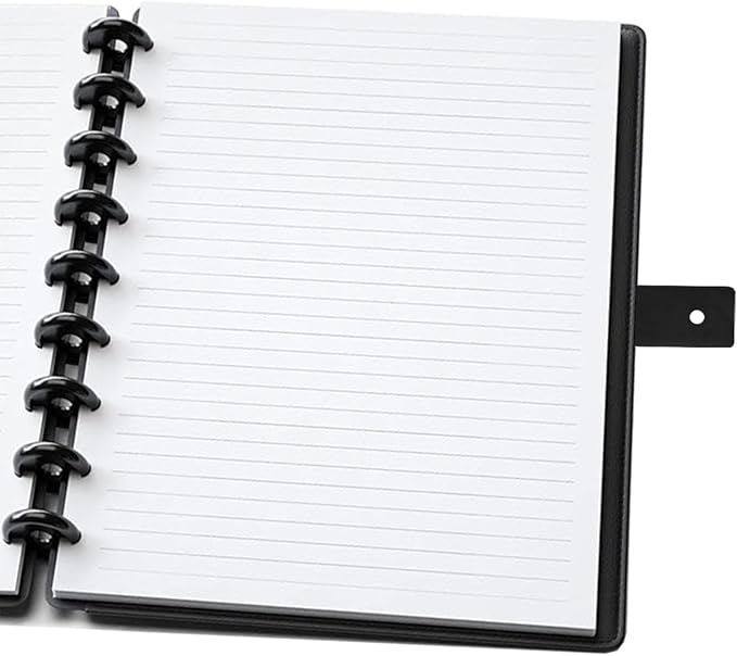 9 Disc Pre-Punched Happy Planner Inserts, Discbound Lined Refills Paper, 100 Sheets (200 Pages), Loose Leaf, White, Classic Size, 7 x 9.25 Inch