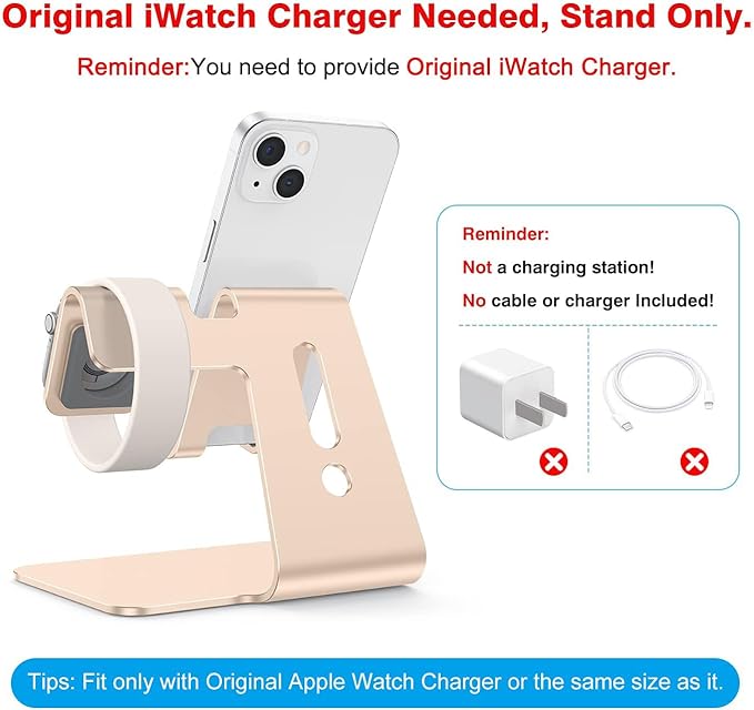 OMOTON CW01 Stand for Apple Watch 2 in 1 and T1 Aluminum Tablet Stand Adjustable for All Phone and Tablet
