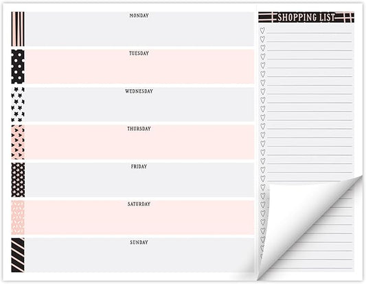 Global Printed Products 8.5" x 11" Horizontal Meal Planning Pad, 60-Sheets, Scrapbook