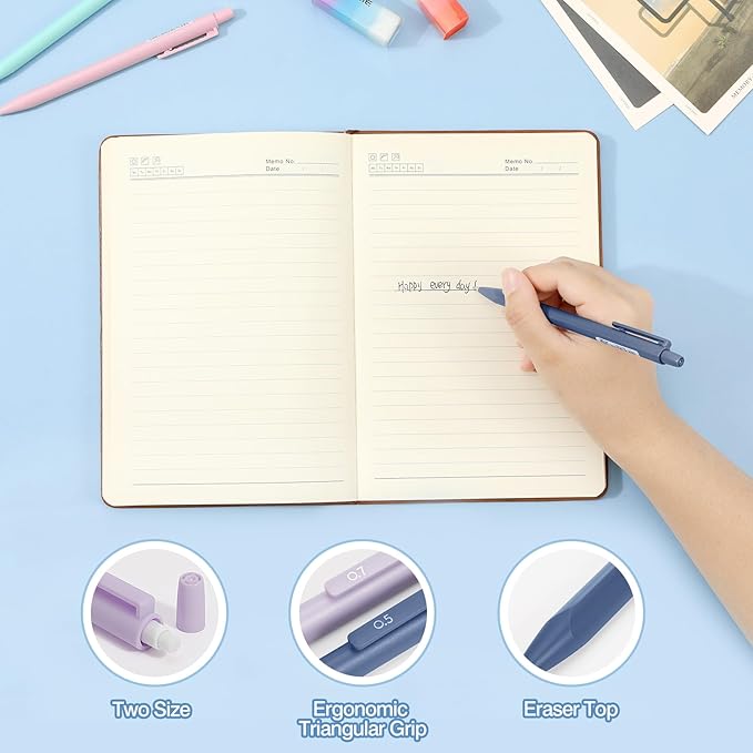 MoKo 60Pcs Aesthetic School Supplies with Cute Pencil Case (Green), 12 Pastel Highlighters, 5 Black Ink Gel Pens, 6 Mechanical Pencil Set 0.5 & 0.7 mm for Students Stationary College Essentials