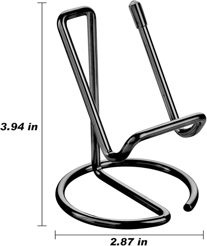Cell Phone Stand for Desk, Cute Metal Black Cell Phone Stand Holder Desk Accessories, Compatible with All Mobile Phones, iPhone, iPad