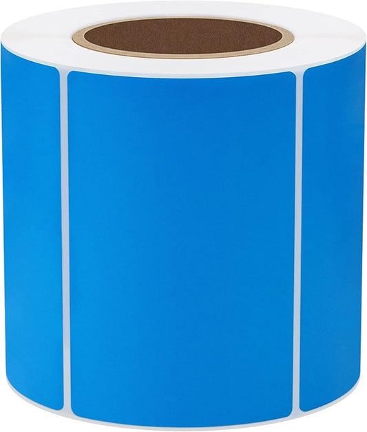Hybsk 3x2 inch Color Direct Thermal Labels for Shipping, Barcodes, Address, Compatible with Rollo Label Printer & Zebra Desktop Printers (3"x2",Blue)