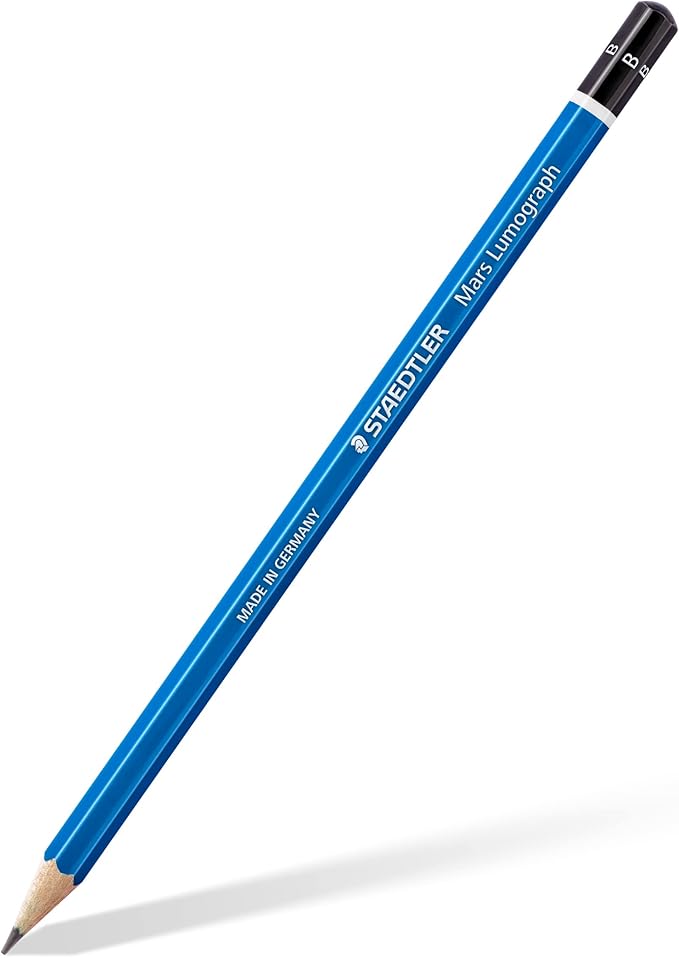 STAEDTLER Mars Lumograph B Graphite Art Drawing Pencil, 6 Pencils