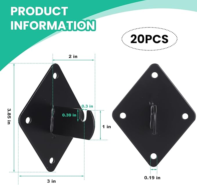 20 Pcs Gridwall Mount Brackets,Metal Grid Panel Wall Mount Bracket,Grid Wall Accessory for Grid Panels Warehouse Office Cloakroom Retail Display Wall