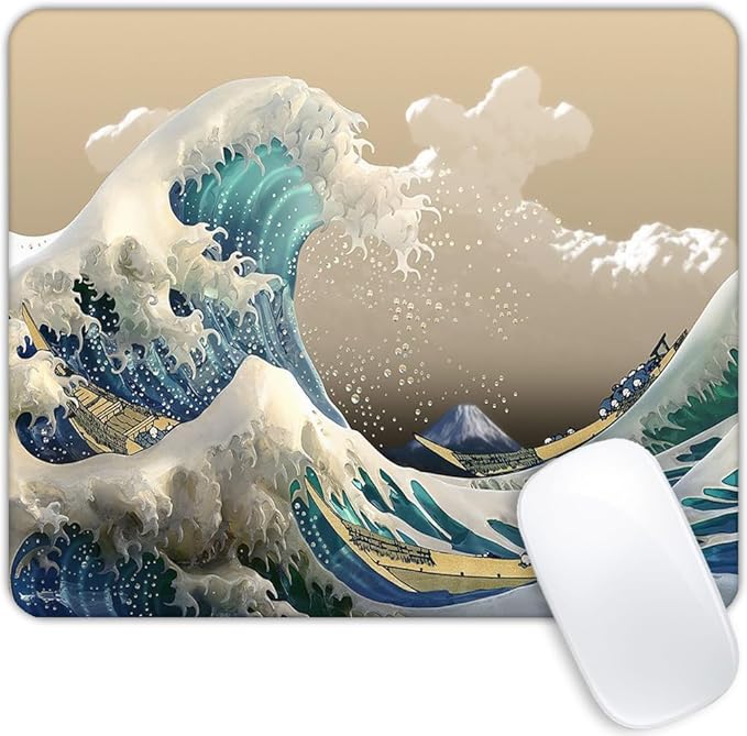 Japanese The Great Wave Off Kanagawa Mouse pad Customized Mousepad Non-Slip Rubber Base Mouse Pads for Computers Laptop Office Desk Accessories Mouse pad