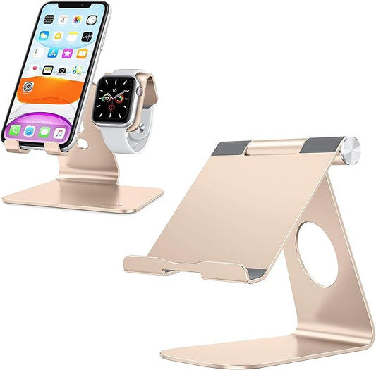 OMOTON CW01 Stand for Apple Watch 2 in 1 and T1 Aluminum Tablet Stand Adjustable for All Phone and Tablet