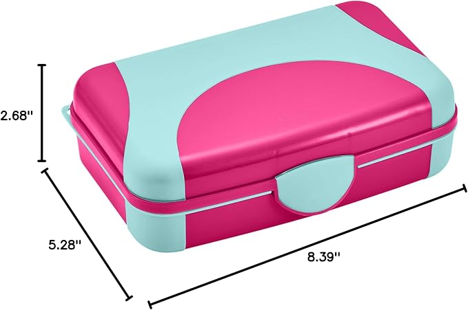 LockerMate by Bostitch Hard Pencil Case, Durable Plastic Pencil Box, Kid-Friendly Design
