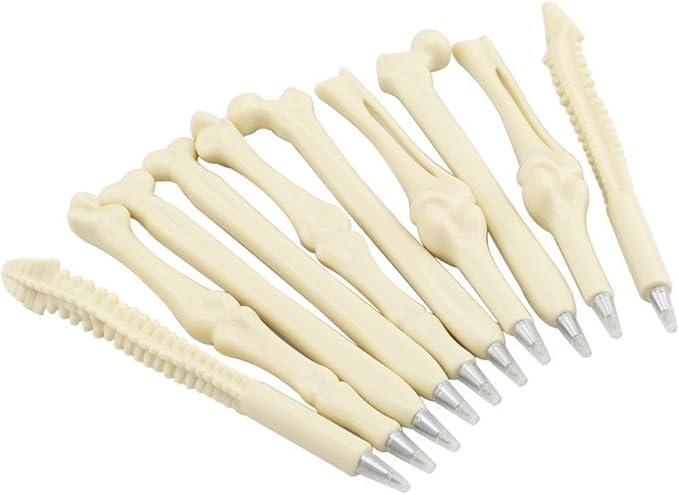 MagicW Creative Novelty Bone Shape Ballpoint Pens Finger Pen Nurse Doctor Pen Stationery Gift Crazy Student Gift Pack of 5