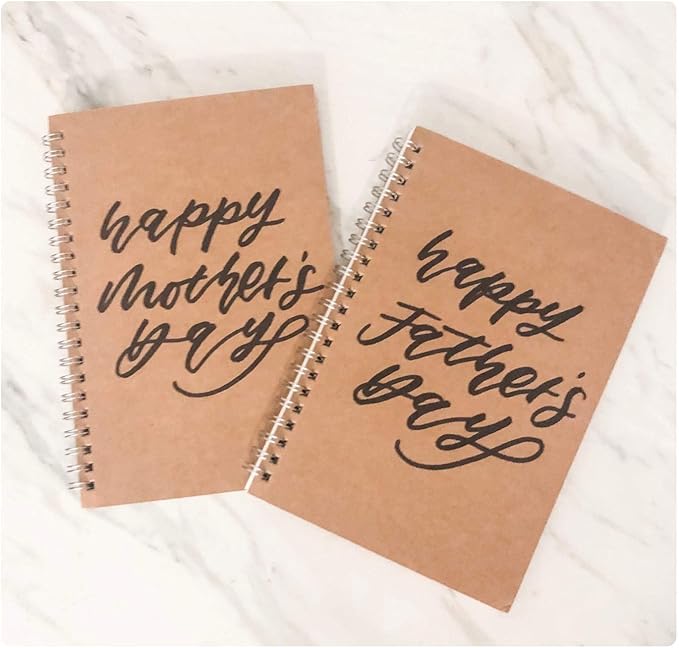 YYaaloa 8-Pack A5 Lined Sketch Book Soft Cover Spiral Notebooks Journals 120 Pages 5.7" x 8.3" Cream colored paper (A5 Lined brown 8pcs)