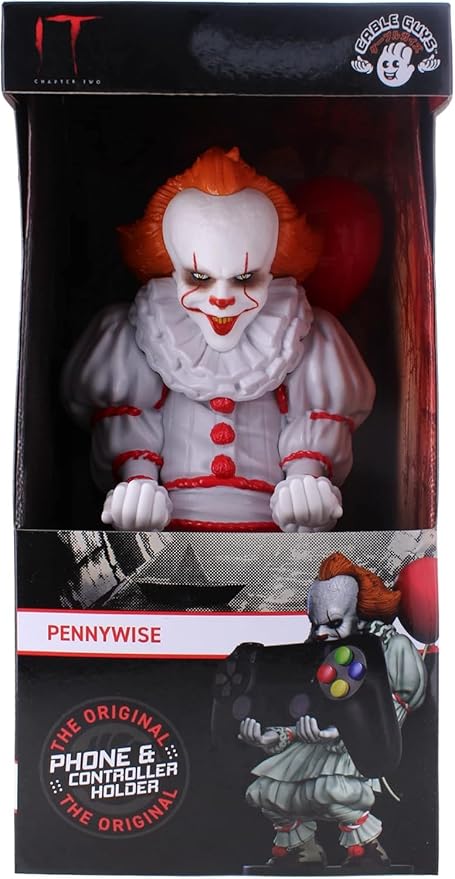Exquisite Gaming: Warner Bros: Pennywise - Original Mobile Phone & Gaming Controller Holder, Device Stand, Cable Guys, IT Licensed Figure