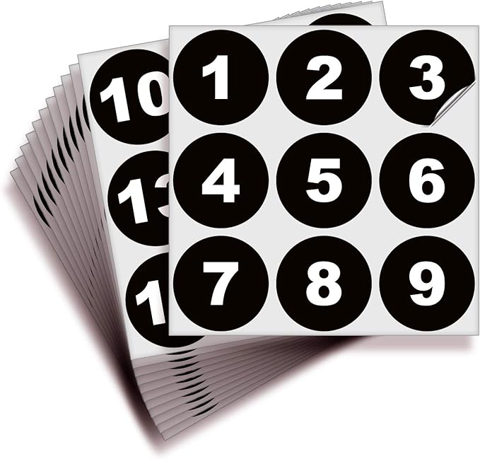 iSYFIX Black Consecutive Number Stickers – 1 to 100, 2-inch, 1 Set – Vinyl Self Adhesive Premium Decal, Ideal for Inventory, Storage, Organizing, Boxes, Bins, Toolbox, Lockers & More, Indoor/Outdoor
