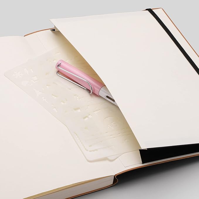 AHGXG Dotted Grid Journal 2 Pack - A5 Dot Grid Notebook Softcover, Medium 5.75'' × 8.38'', 320 Numbered Pages, 120gsm Thick Dotted Paper, Soft Leather Cover, Black Pink