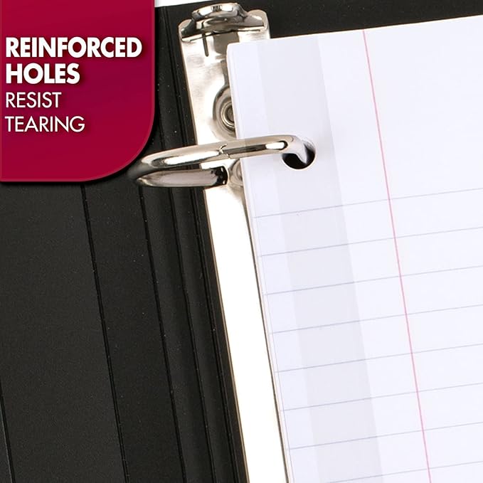 Mead Loose Leaf Paper, Wide Ruled Filler Notebook Paper, Reinforced, 8" x 10-1/2", 100 Sheets, Fits 3-Ring Binder (15006)
