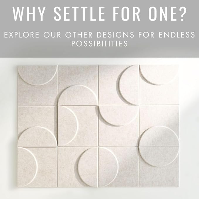 Large Bulletin Board 48x36- Office Wall Organizer to Replace Your Old Cork Boards for Walls for Office Decor -12-Pack Felt Wall Tiles to Use in Home Office Decor, Classroom Decor (Limestone)