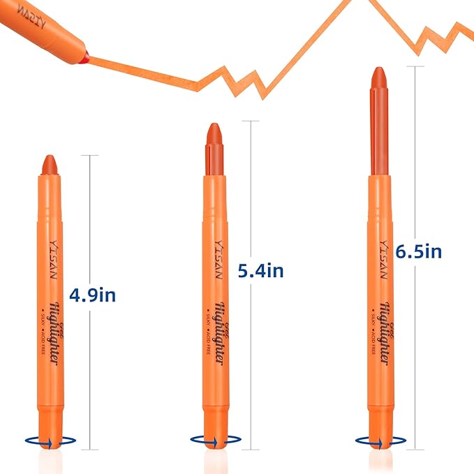 YISAN Bible Highlighters No Bleed,Gel Highlighter,Dry Highlighters,Crayon Marker Pens for Bible Study Journaling,8 Assorted Colors 20222