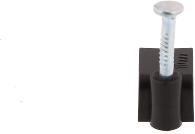 Secure 10mm Black Flat Nail Cable Clip for Coax, Ethernet, and Telephone Cable Management - 100 Pack