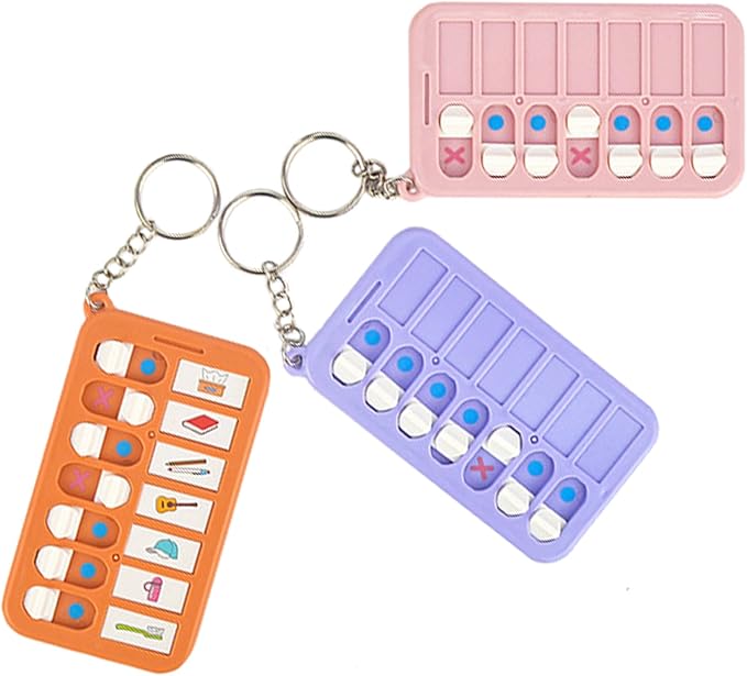 Chore Planning Chart Key Chains 3 Pcs Chore Schedule Key Rings Daily Weekly Memo Checklist Boards for Kids Adults Habit and Behavior Planner Tracker