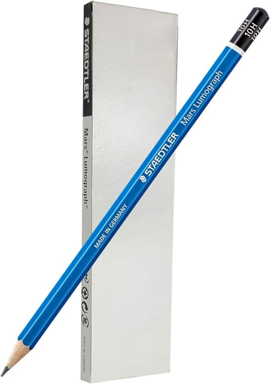 STAEDTLER Mars Lumograph 10H Graphite Art Drawing Pencil, 6 Pencils