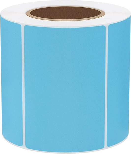 Hybsk 3x2 inch Color Direct Thermal Labels for Shipping, Barcodes, Address, Compatible with Rollo Label Printer & Zebra Desktop Printers (3"x2",Light Blue)