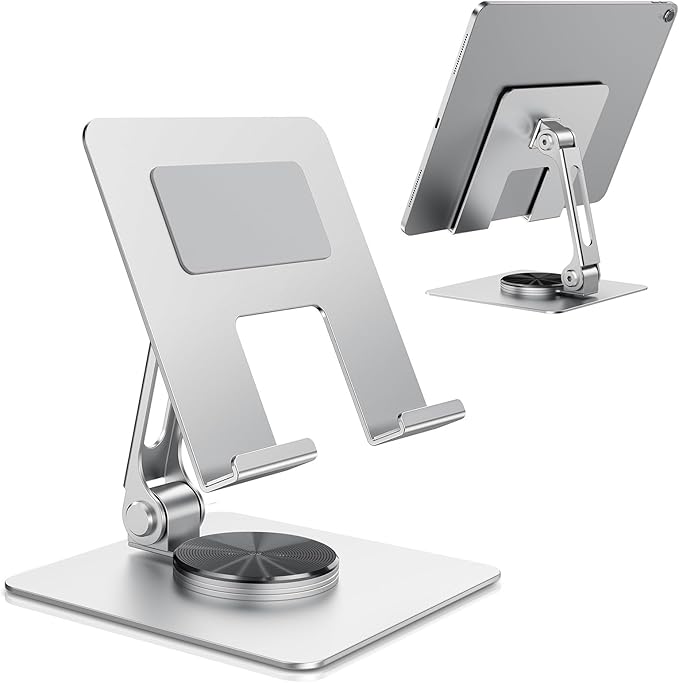 TIGRIS Tablet Stand 360° Rotating,Adjustable & Foldable, Super Sturdy Super Stable & Portable Tablet Holder for Office, Kitchen Compatible with iPad9.7,10.5,12.9, iPad Pro 11/12.9/13Air/Mini/Pro