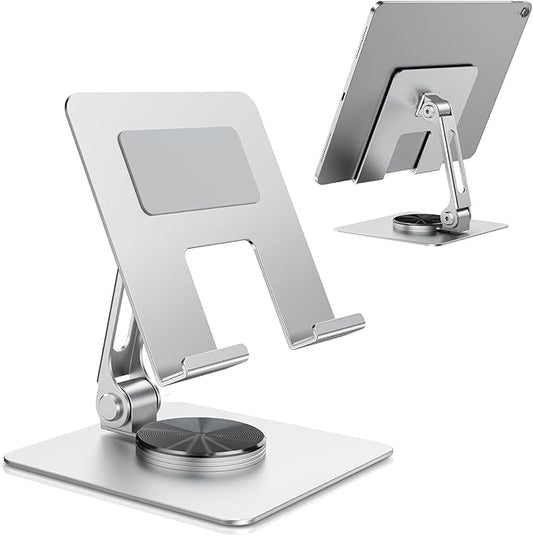 TIGRIS Tablet Stand 360° Rotating,Adjustable & Foldable, Super Sturdy Super Stable & Portable Tablet Holder for Office, Kitchen Compatible with iPad9.7,10.5,12.9, iPad Pro 11/12.9/13Air/Mini/Pro