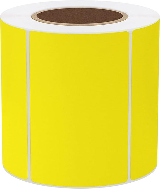 Hybsk 3x2 inch Color Direct Thermal Labels for Shipping, Barcodes, Address, Compatible with Rollo Label Printer & Zebra Desktop Printers (3"x2",Yellow)