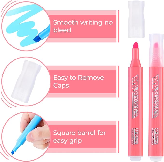 M&G 6-Pack Highlighters, Multicolor Quick-Dry No-Bleed Ink, Soft Chisel Tip Highlighters for Office Documents, Journaling, and Planners