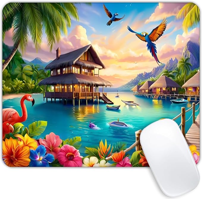 Parrots, Flamingos, Dolphins Mouse pad Customized Mousepad Non-Slip Rubber Base Mouse Pads for Computers Laptop Office Desk Accessories Mouse pad