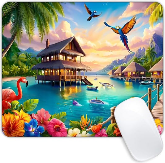 Parrots, Flamingos, Dolphins Mouse pad Customized Mousepad Non-Slip Rubber Base Mouse Pads for Computers Laptop Office Desk Accessories Mouse pad