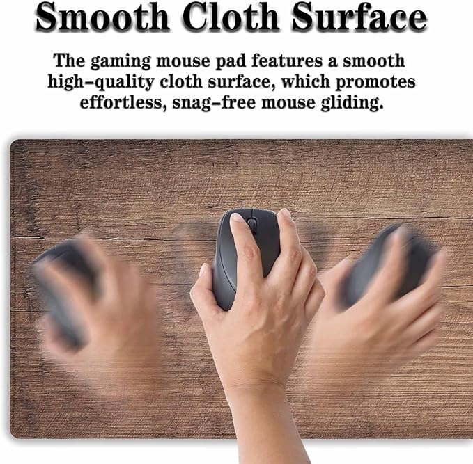 Gaming Mat 3XL Mouse Pad, Keyboard Mouse Pad Large Office Mousepads, Renmture Desk Pad Non-Slip Rubber Base Waterproof with Stitched Edges, 35.4 X 15.7 inch for Work/Game/Office/Home Board