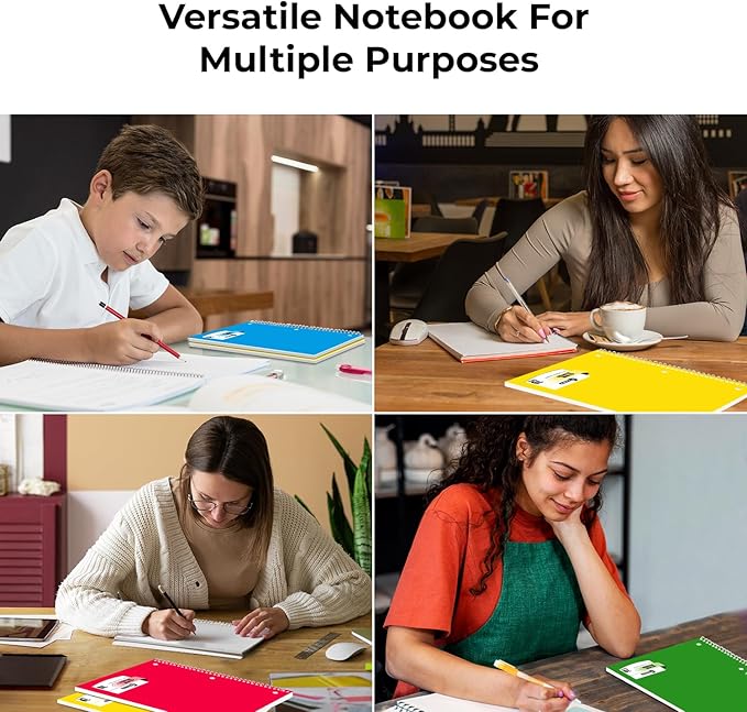 Rosmonde 720 Packs (Pallet) 1 Subject Notebooks, Spiral Notebook Bulk, Wide Ruled, Pallet of Notebooks, 70 Sheets (140 pages), 8 x 10-1/2", Bulk Spiral Notebooks for School & Office, 4-7 Days Transit