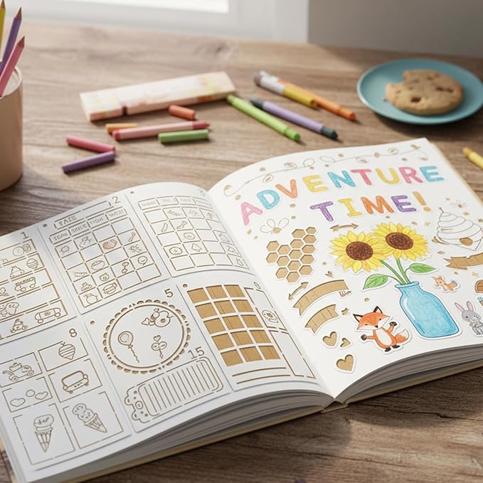 24 PCS 5x7 Inch Calendar Stencils for Planners, Planner Stencils Templates, Journal Stencil for Calendar Making, Habit Tracking, and Creative Journaling, Reusable Templates for Students, and Artists