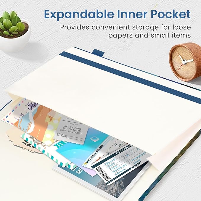 Taja Pretty Lined Journal for Women, Aesthetic Cute Hardcover Leather Journal for Writing, A5 College Ruled Notebook for Work & Note Taking, Perfect for Office School Home, 160 Pages, Starlit Peaks