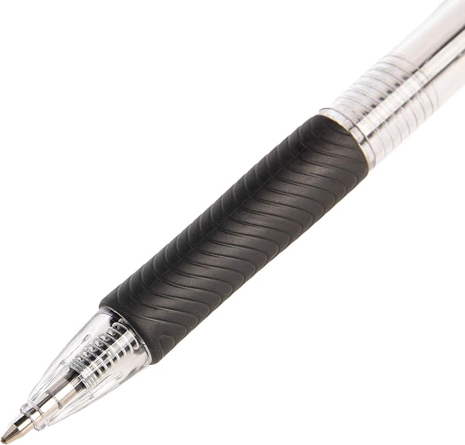 Simply Genius Bulk Pens - 200 Pack, Black Retractable, Medium Ballpoint - Smooth Writing with Comfortable Grip - Ink Pens Bulk for Office & School Supplies