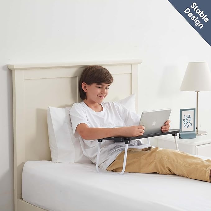 Laptop Bed Tray Table, Laptop Stand, Portable Lap Desks with Foldable Legs, Reading Desk for Sofa Couch Floor - Medium