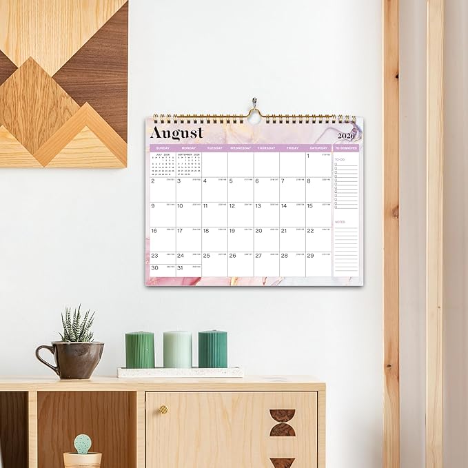 2026 Calendar - 18 Monthly Wall Calendar, July 2025 - December 2026,8.5" x 11", Calendar 2026 with Twin-Wire Binding, Hanging Hook, Blocks and Julian Dates (Calendar Blue)