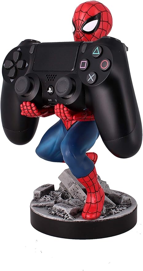 Exquisite Gaming: Marvel: The Amazing Spider-Man - Original Mobile Phone & Gaming Controller Holder, Device Stand, Cable Guys, Licensed Figure 8 Inch