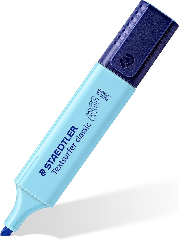 STAEDTLER 364 CWP4PA Textsurfer Classic Highlighter - Assorted Pastel Colours (Pack of 4)