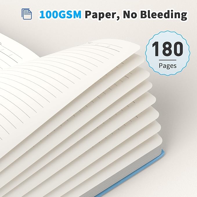 Oucaru Lined Journal Notebook, 16 Pack, 180 Pages, A5 Journals for Writing, 100 GSM Thick Paper, Small Notebooks Daily Journal for Women Men Work, Business, School, Travel Supplies