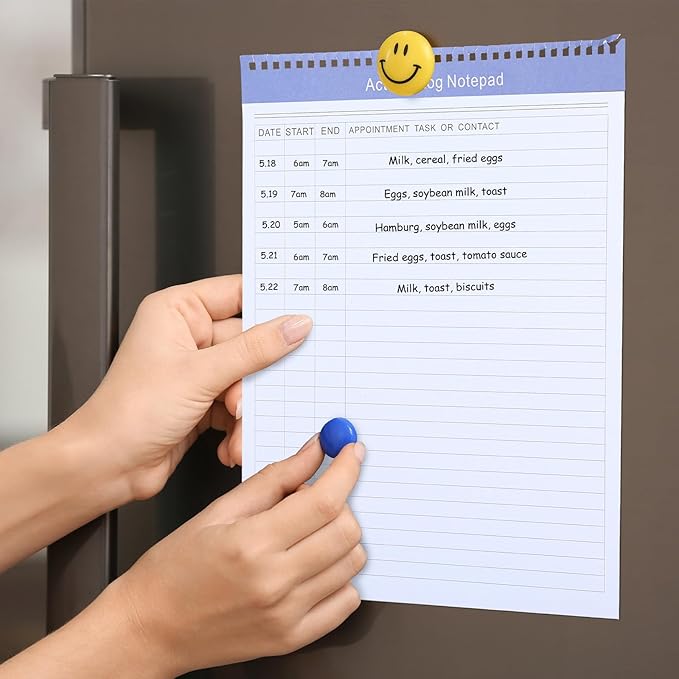 Kisston 4 Pcs Activity Log Notepad Daily Activity Log Book 8.5 x 11 Inches Daily To Do List Notebook Planning Pad Spiral Bound Log Book for Work Boosting Productivity(Fresh Color,Activity)