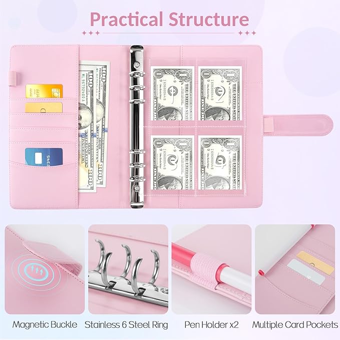 2PCS 100 Envelopes Money Saving Challenge, Savings Challenges Book with Envelopes, Flexible Saving $5050, $2600, $300, Savings Binder with 100 Pocket Pre-Number & Reusable Laminated Tracker
