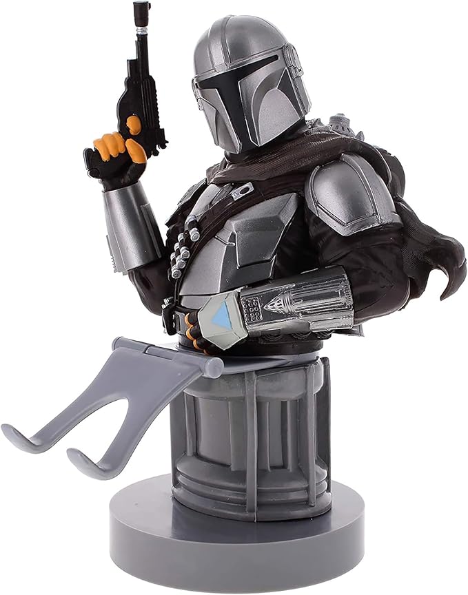 Exquisite Gaming: Star Wars: The Mandalarian - Original Mobile Phone & Gaming Controller Holder, Device Stand, Cable Guys, Licensed Figure