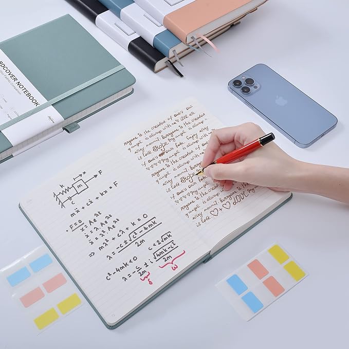 Lined Journal Notebook for Work, 320 Pages 100gsm Thick A5 (5.75"x8.38") College Ruled Journal for Women & Writing, Hardcover Notebook for Note Taking, Perfect for Office Home School Supplies, Blue