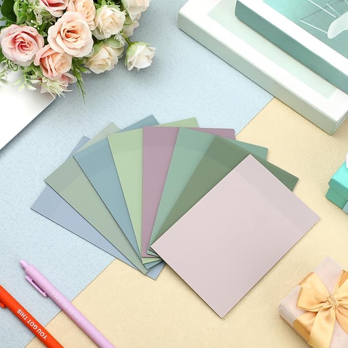 Yinder 4 x 6 Inch Transparent Sticky Notes Translucent Sticky Notes Waterproof Clear Self Memo Pad See Through Bible Journaling Accessories Office School Supplies, 8 Pack 240 Sheets(Pastel)