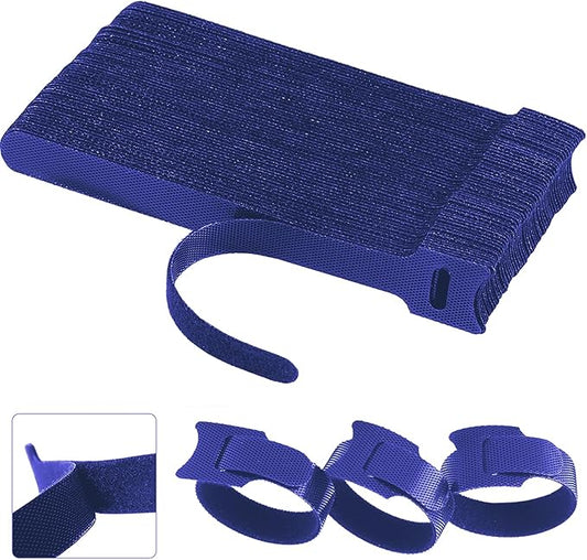 60 PCS 6 Inches Reusable Cable Ties, Wire Ties, Cord Organizer, Cable Organizer, Adjustable Cable Management - Blue