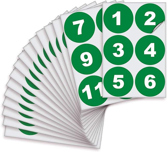 iSYFIX Green Consecutive Number Stickers – 1 to 100, 4-inch, 1 Set – Vinyl Self Adhesive Premium Decal, Ideal for Inventory, Storage, Organizing, Boxes, Bins, Toolbox, Lockers & More, Indoor/Outdoor