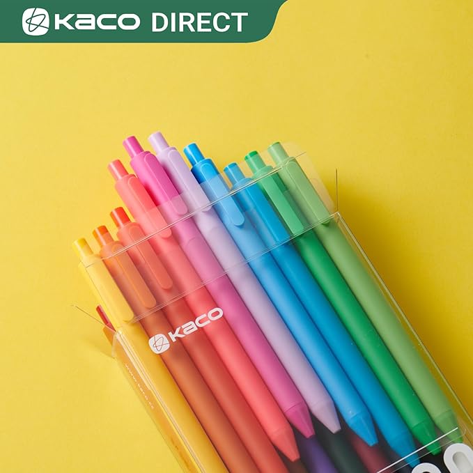 Kaco 20 Pieces Ballpoint Pens PURE, Black Ink Pens, 1.0 mm Medium Point, 20 Count Pack Pens for Journaling Note Taking