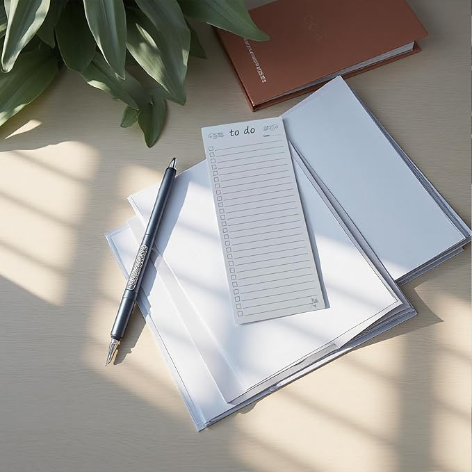 To Do List Notepad, Daily Task Planner Writing Pad, 2-Pack 3.7x8.5, College Ruled, Simple Stylish To-Dos Memo Pad for Planning, Tasks, Appointments, Reminders, Home, Office - 50 Sheets per Pad (To Do - No Magnet, 3.7" x 8.5")